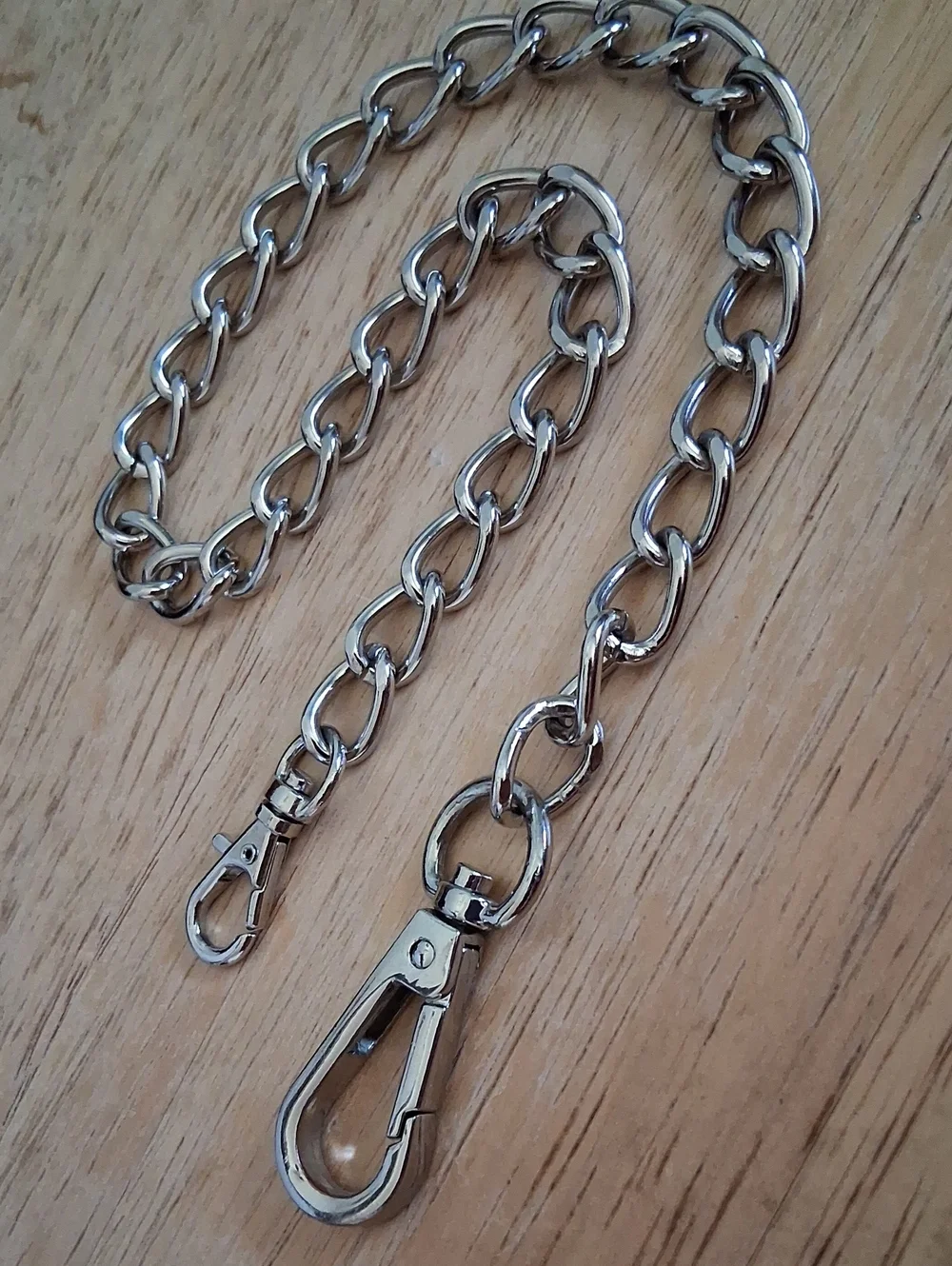 Silver Wallet KeyChain with Dual Lobster Clasps NN130